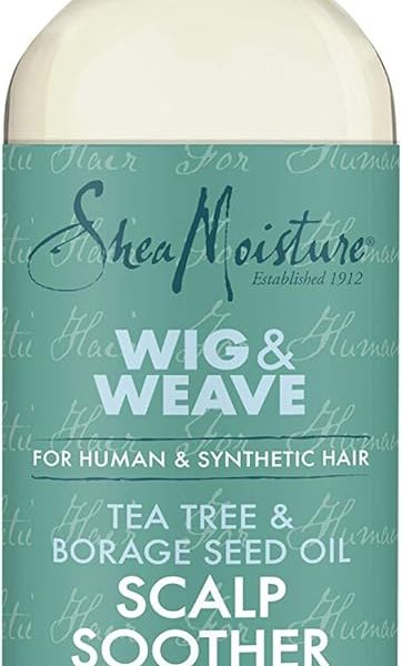 SHEA MOISTURE Scalp Soother Oil Serum for Wig and Weave Tea Tree Borage Seed Paraben Free Treatment, 2 Ounce