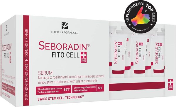 SEBORADIN FITO CELL Hair Serum for Stronger Hair 15 x 6 g Hair Loss and Regrowth Swiss Technology Stem Cells Phytocelltec Malus Domestica Hair & Scalp Treatment Hair Care & Hair Products