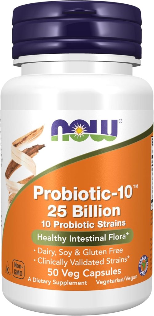 NOW Foods Probiotic-10 25 Billion Veg Capsules - 50 Capsules