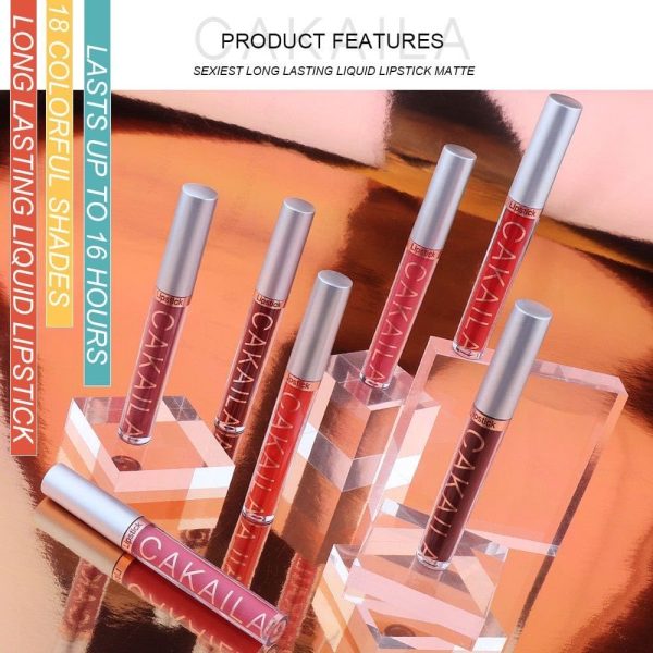 OSYA 6PCS Matte Nude Liquid Lipstick Lip Gloss Kit Waterproof Lip Makeup Durable Lipgloss Cosmetics Mini 6pcs/set Birthday Edition Long Lasting Non-Stick Cup Waterproof Liquid Lip Gloss Set (01)