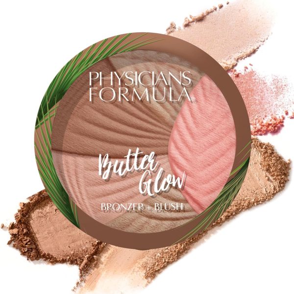 Physicians Formula Butter Glow Bronzer + Blush, Creamy Bronzing Powder 2-in-1 with Pink, Enriched with Illuminating and Moisturizing Butter Mix, Gives Skin Healthy Glow