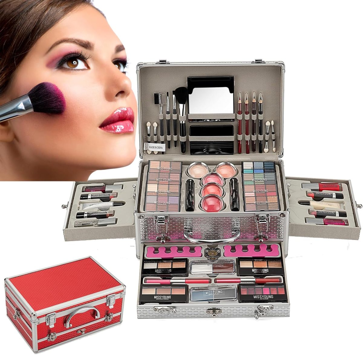 ATB-GIFT Miss Young Professional Makeup Kit Sets - Wide Range Of Combinations To Chose From! (Set of 106 Pcs)