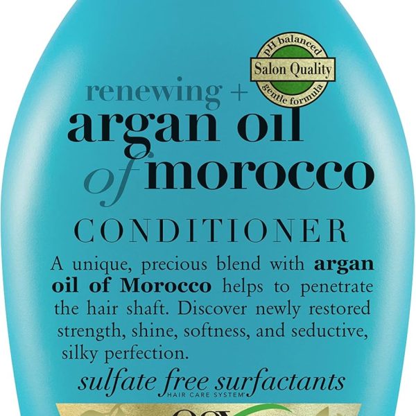 OGX, Conditioner, Renewing+ Argan Oil of Morocco, New Gentle and Ph Balanced Formula, 385ml