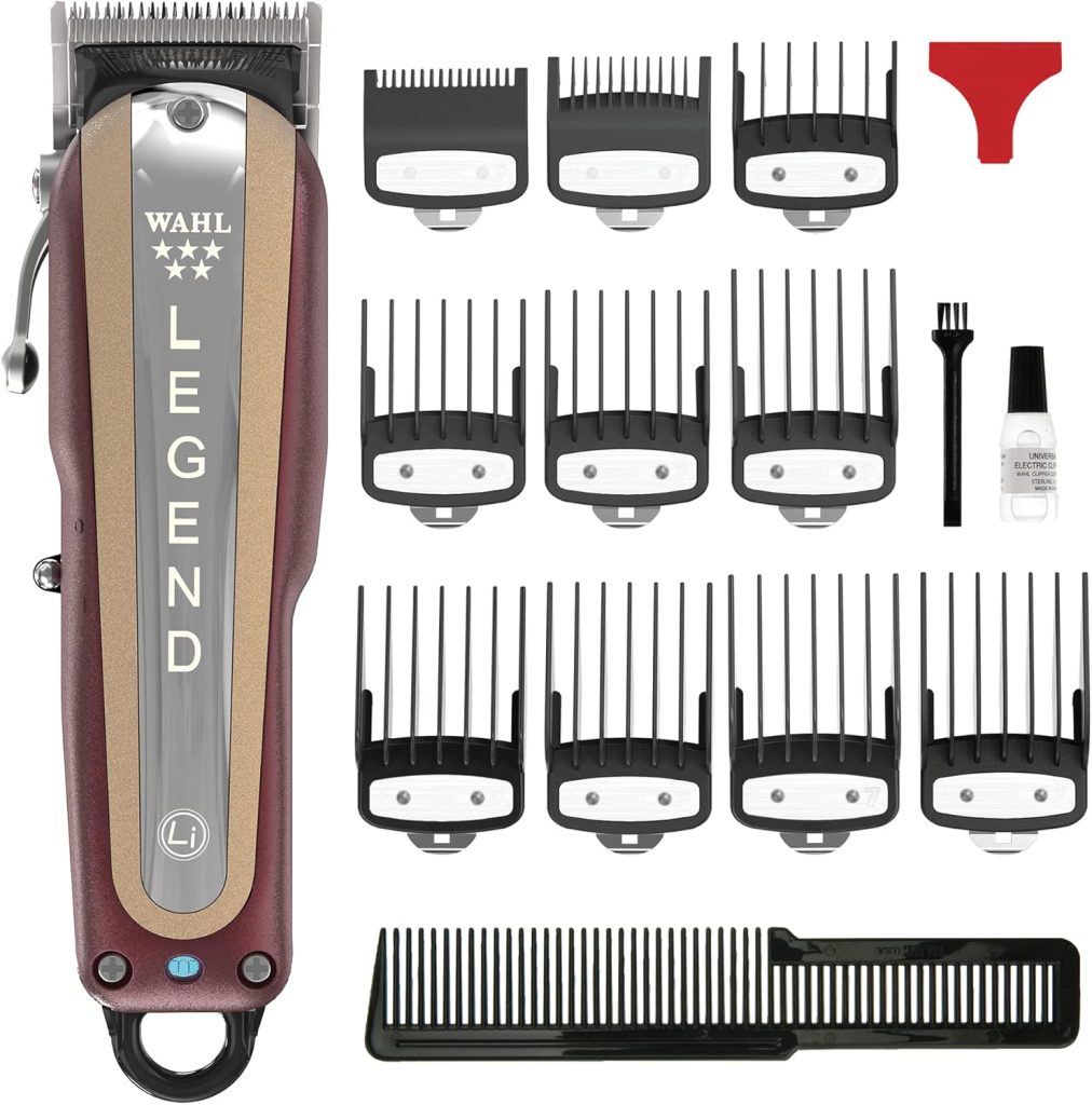 Wahl 5 Star Cordless Legend, Professional Hair Clippers, Pro Haircutting Kit, Adjustable Taper Lever, Crunch Blade, Wedge Blades, Cordless, Barbers Supplies