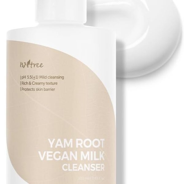 IsNtree Yam Root Vegan Milk Cleanser 220ml 7.43 fl.oz/cleanser with rich and creamy texture and protects skin barrier