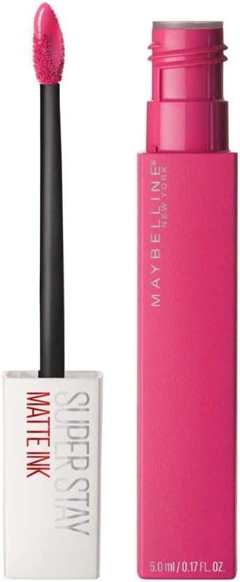 Maybelline Superstay Matte Ink Longlasting Liquid, Pink Lipstick, Up To 12 Hour Wear, Non Drying, 30 Romantic