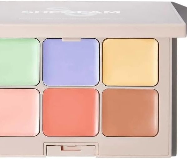 SHEGLAM MULTI-FIX CONCEALER AND COLOR CORRECTOR-6 COLOR FULL COVER CREAM CONCEALER BRIGHTENING FULL COVERAGE COLOR CORRECTOR LIGHTWEIGHT MULTI-USE SMOOTH CONCEALER (MACARON)