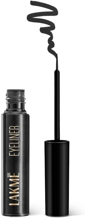 Lakmé Absolute Shine Liquid Eye Liner, Intense Color, Long Lasting, Glossy Texture, Black, 4.5 Ml