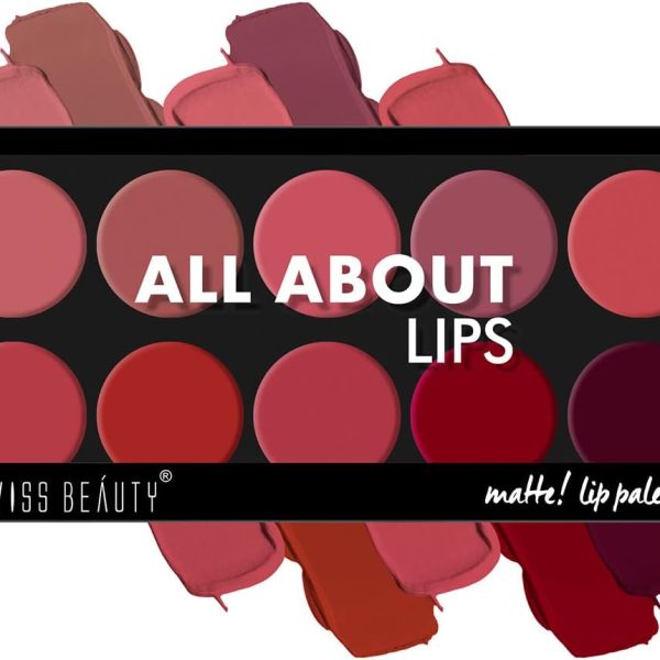 Swiss Beauty Matte Lip Pallete, Multicolor-01, 12g