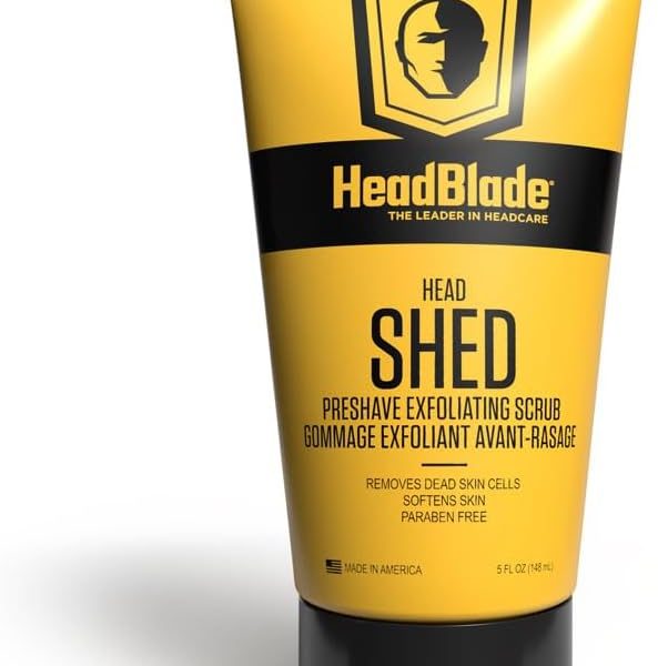 HeadBlade HeadShed Men's Exfoliating Scrub - 5 oz - Face Wash & Cleanser - Removes Dead Skin and Preps for Great Shave