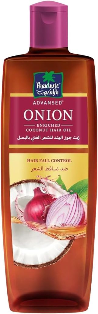 Parachute Advansed Onion Oil For Hair Growth, , Blend Of Onion & Coconut Oil, Controls Hairfall & Promotes Hair Growth, 300Ml, Red