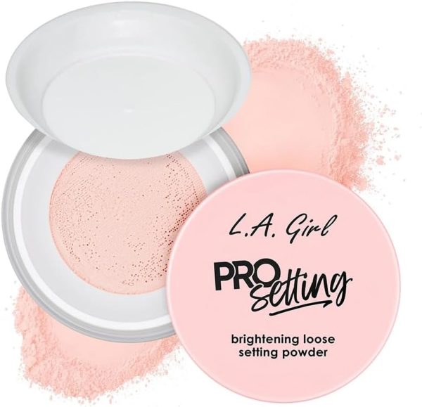 L.A. Girl Pro Setting Brightening Loose Setting Powder, Soft Pink GLP736