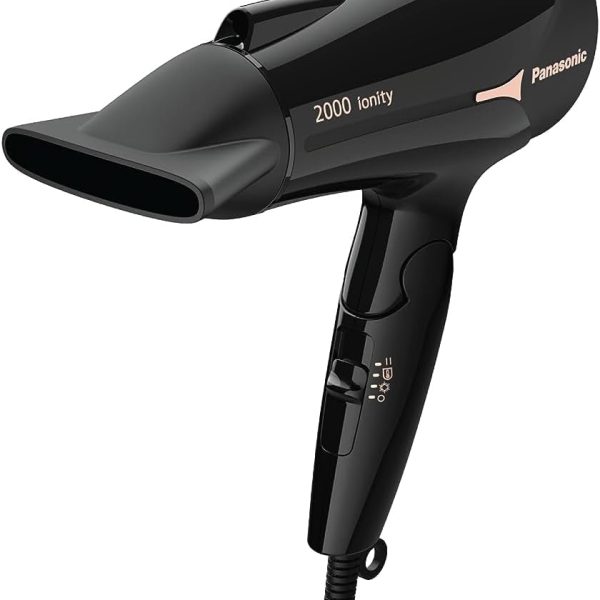 Panasonic EH NE66 2000W Powerful Ionity Hair Dryer with 11mm concentrator nozzle for Fast Drying & Smooth Finish, Black