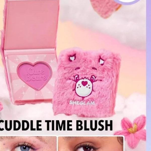 SHEGLAM X CARE BEARS CUDDLE TIME BLUSH-FAB-U-LOUS POWDER BLUSH PALETTE HIGH PIGMENTED NON-FADING LONG LASTING NATURAL