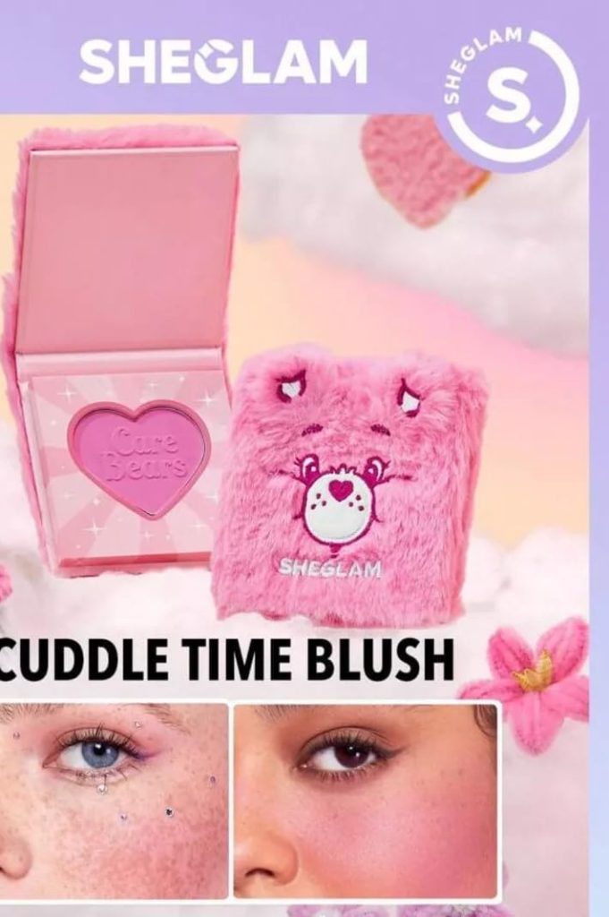 SHEGLAM X CARE BEARS CUDDLE TIME BLUSH-FAB-U-LOUS POWDER BLUSH PALETTE HIGH PIGMENTED NON-FADING LONG LASTING NATURAL