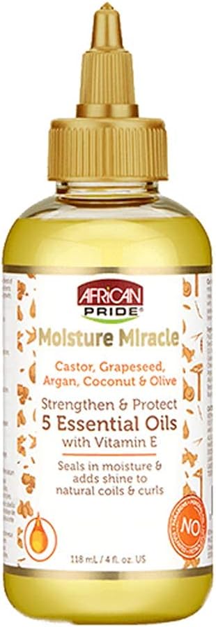 African Pride Moisture Miracle 5 Essential Oils, 4 oz (118ml)