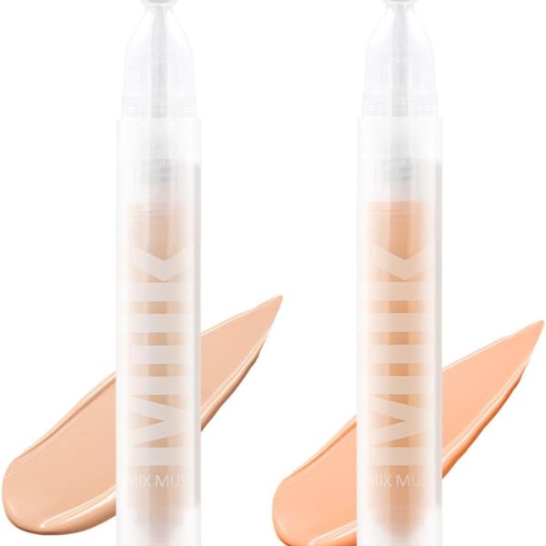 Correcting Concealer Stick, 2Pcs Multi-Use Concealer Liquid for Dark Circles, Spots & Redness, Longwearing Full Coverage Blemish Concealer Face Makeup, Lightweight, Non-Greasy, Natural Finish