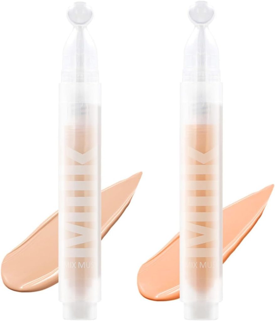 Correcting Concealer Stick, 2Pcs Multi-Use Concealer Liquid for Dark Circles, Spots & Redness, Longwearing Full Coverage Blemish Concealer Face Makeup, Lightweight, Non-Greasy, Natural Finish