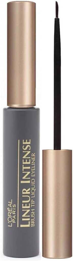 L’Oréal Paris Lineur Intense Brush Tip Liquid Eyeliner, Black, 0.24 fl. oz. (Packaging May Vary)