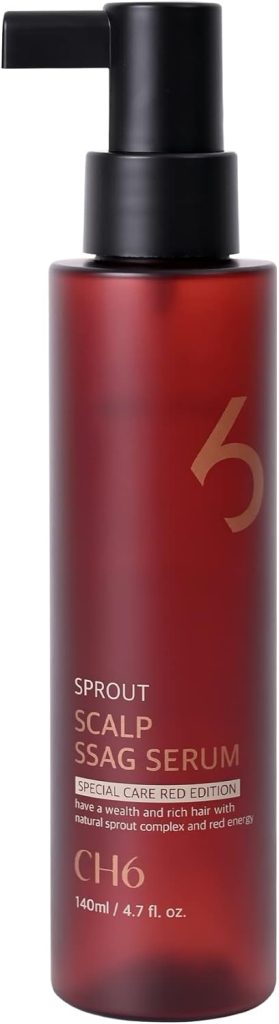 CH6 Scalp Ssag Serum Red Edition Hair Regrowth Anti-Hair Loss and Thinning Recover Condition Strengthen Root Antioxydant Sprout Extracts 140ml