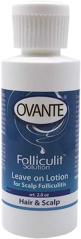 OVANTE Folliculit Solution Extra Strength Leave In Hair and Scalp Lotion For Greasy Scalp, Bacterial Folliculitis, Ringworm, Dandruff, Hair Loss Associated With Scalp Folliculitis - 60ml