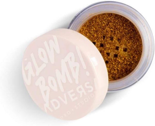 ADVERSA - Highlighter Makeup - GLOW BOMB Collection - Illuminating Powder, VEGAN Face Makeup, Powder Makeup, Beauty & Personal Care - Cruelty Free, Gluten & Paraben Free - Color Pure Gold