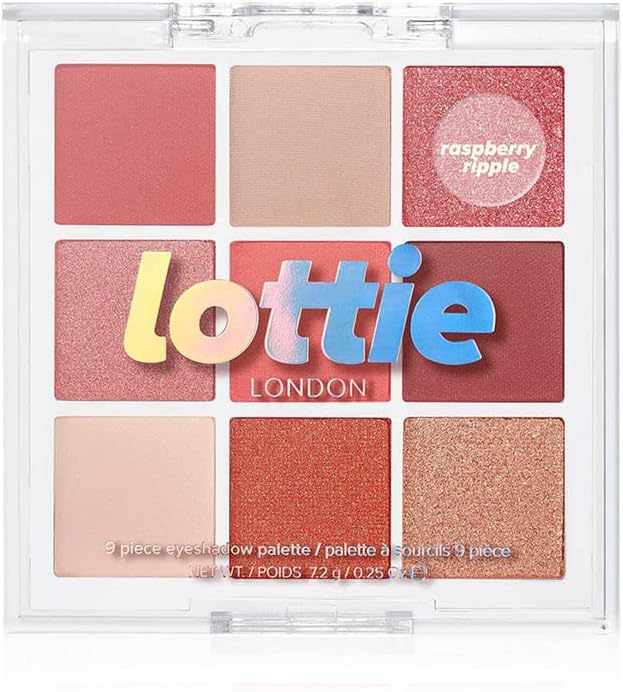 lottie LONDON 9 Shade Eyeshadow Palette - Raspberry Ripple