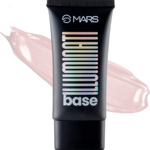 MARS Illuminati Base Dewy Primer with Highlighter | Glowy Dewy Primer for Face Makeup | Natural Finish (45ml) (PINK)