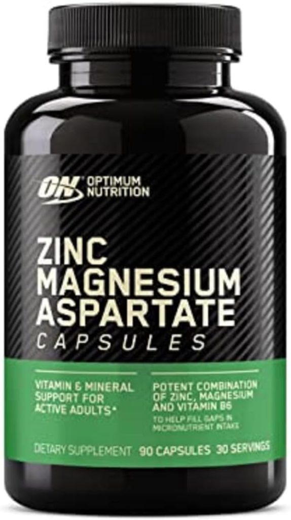 Optimum Nutrition (ON) ZMA Zinc for Immune Support, Muscle Recovery and Endurance Supplement for Men and Women, Zinc and Magnesium Supplement - 90 Capsules