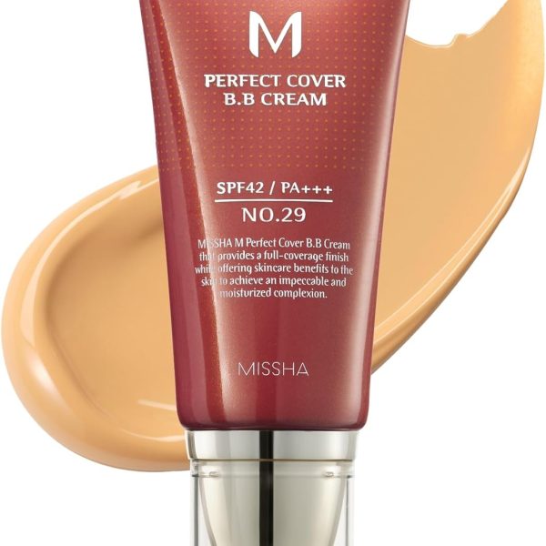 Missha M Perfect Cover Bb Cream Spf42/Pa+++, No. 29/Caramel Beige, 50Ml, 1.69 Fl Oz (Pack Of 1)