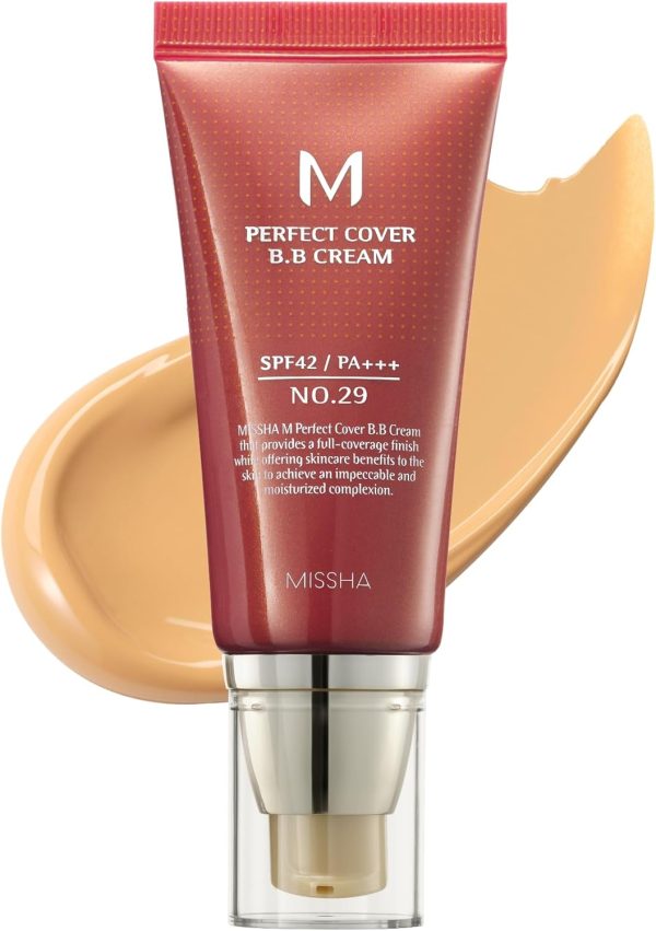 Missha M Perfect Cover Bb Cream Spf42/Pa+++, No. 29/Caramel Beige, 50Ml, 1.69 Fl Oz (Pack Of 1)