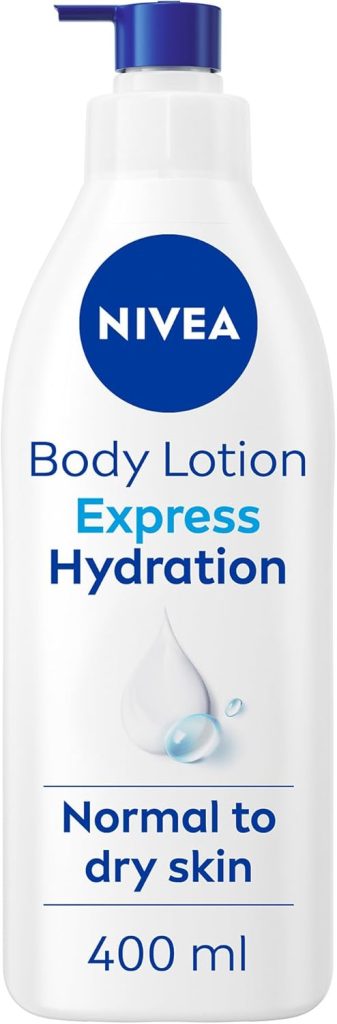 NIVEA Body Lotion for Normal to Dry Skin, Express Hydration, with Deep Moisture Serum and Sea Minerals, 48H Moisture Care, 2x400ml, Pack of 2