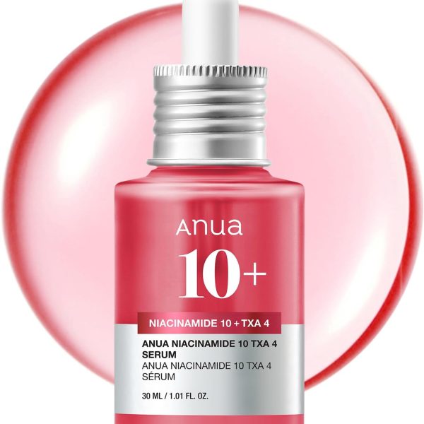 Anua 10% Niacinamide+ 4% Tranexamic Acid Serum, Ceramide, Hyaluronic Acid, Vitamin B12 natural color, for Sensitive skin, Korean Glass Skin, Fragrance-Free (30ml /1.01 fl.oz.)