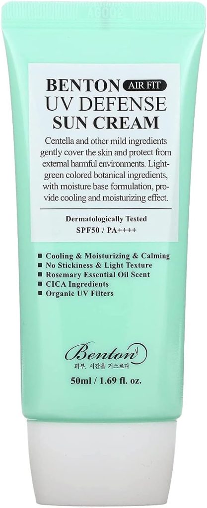 Benton Air Fit UV Defense Sun Cream 50ml, Light Green