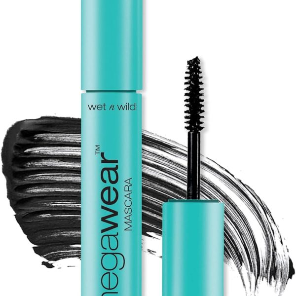 wet n wild Enhance and Define Megawear Mascara, Gentle Gel Volumizing Formula that Promotes Full & Healthy Lashes, Enriched with Soy Protein & Panthenol, Cruelty-Free & Vegan - Black