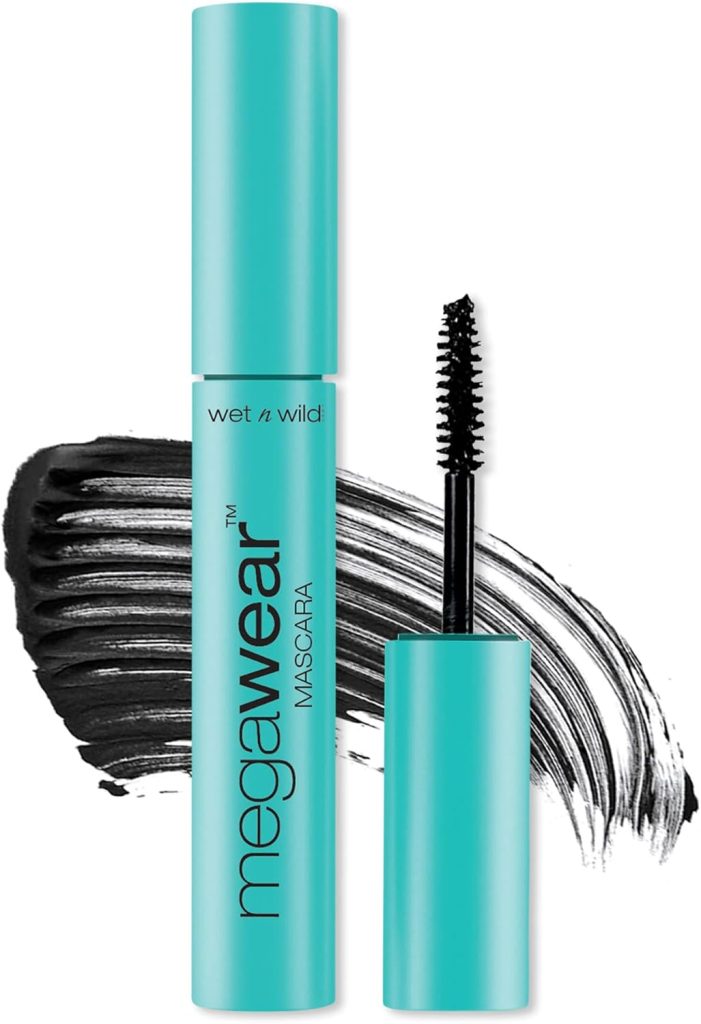 wet n wild Enhance and Define Megawear Mascara, Gentle Gel Volumizing Formula that Promotes Full & Healthy Lashes, Enriched with Soy Protein & Panthenol, Cruelty-Free & Vegan - Black