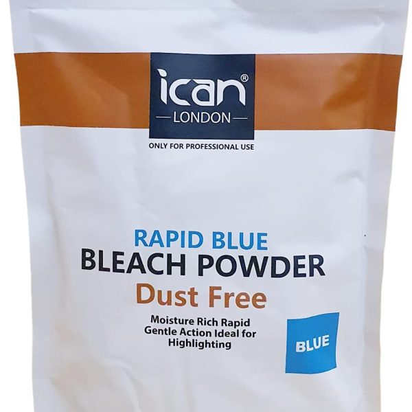 ICAN LONDON Rapid Blue Bleach Powder Dust Free extra strong formula 500g