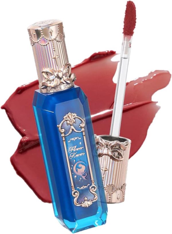 Flower Knows Moonlight Mermaid Series Jewelry Lip Gloss (GE08 Blood Moon Illusion, 3.5ml)