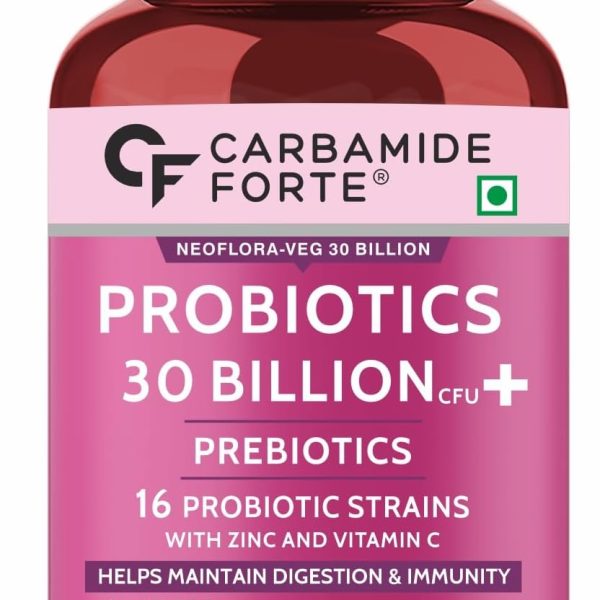 Carbamide Forte Probiotics For Women & Men- Probiotics 30 Billion Supplement - 100 Veg Capsules