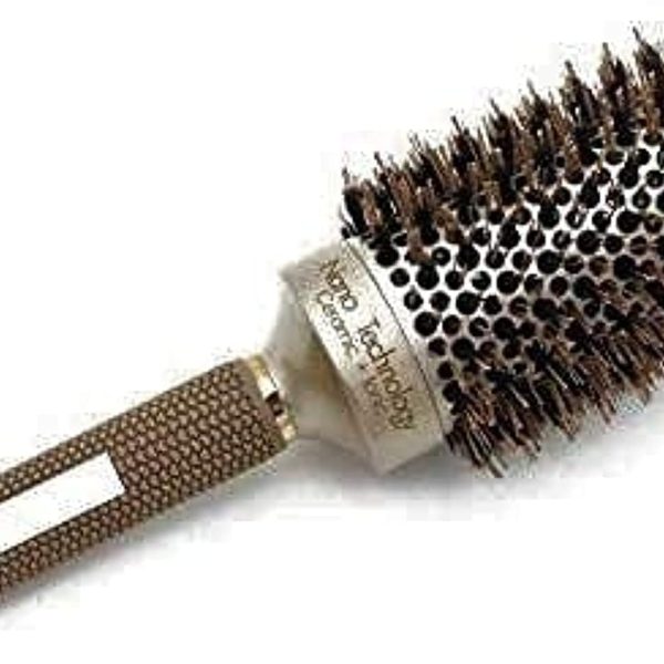 H TENGHODA 45mm Round Brush for Hair Styling Nano Thermal Ceramic & Ionic Tech Hair Brush Bristles for Blow Drying, Straightening, Shiny Hair, Wavy