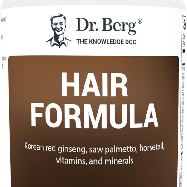 Dr. Berg All in One Hair Vitamins for Men & Women - Advanced Hair Formula Includes Biotin, Saw Palmetto, DHT Blocker & Trace Minerals - Hair Supplement for Hair, Skin & Nails - 90 Veg Capsules