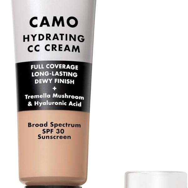 e.l.f. Hydrating Camo CC Cream, SPF 30, Color Correcting Full Coverage Foundation For A Dewy Finish, Vegan & Cruelty-Free, Light 205 N