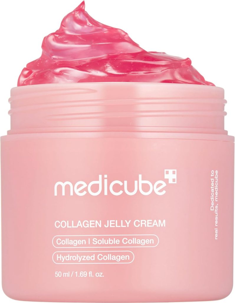 medicube Collagen Jelly Cream- Niacinamide & Freeze-Dried Hydrolyzed Collagen - Boosts skin's barrier hydration and gives 24h Glow & Lifted Look - Korean skincare (1.69 Fl Oz (Pack of 1))