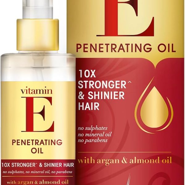 Livon Vitamin E Penetrating Serum Oil | For Stronger & Thicker Hair | Enriched with Almond & Floral Extracts | Sulphate & Paraben Free | Lightweight & Non Greasy | 100ml