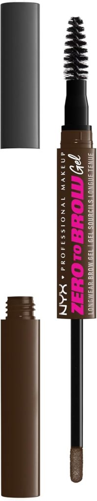 NYX PROFESSIONAL MAKEUP Zero to Brow Longwear Brow Gel, Transfer-resistant, fade-resistant, and smudge-resistant (Vegan) - Espresso