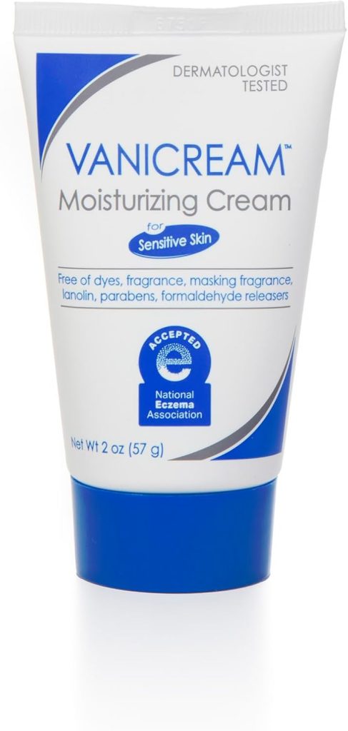 Vanicream Moisturizing Skin Cream Tube for Sensitive Skin, Soothes Red, Irritated, ed or Itchy Skin, Dye Free, Fragrance Free, Preservative Free, Dermatologist d, 2 Ounce (Pack of 1)