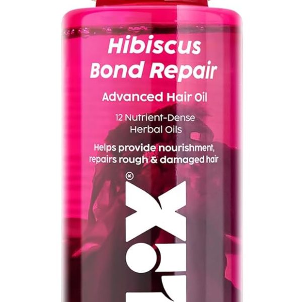 PLIX - THE PLANT FIX Hibiscus Bond Repair Advanced Hair Oil for Damaged Hair - 100ml | Repairs Damaged Hair Due To Heat Styling | Restores Strength & Reduces Breakage