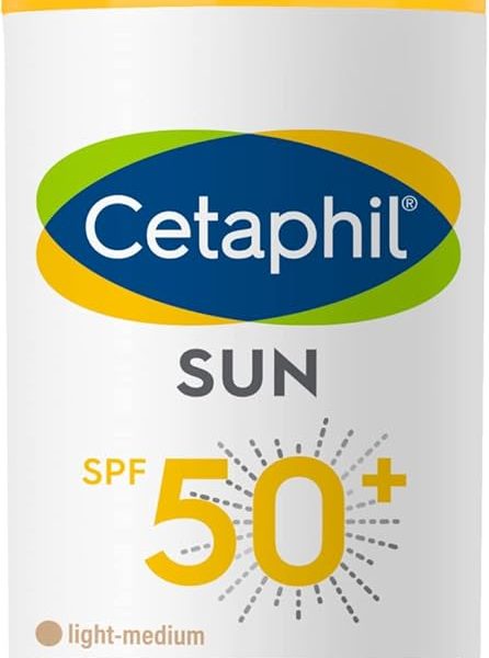 Cetaphil Sun Face Fluid SPF 50+, Sunscreen Tinted Face Moisturizer for Men & Women, All Skin Types, Unscented, 50ml