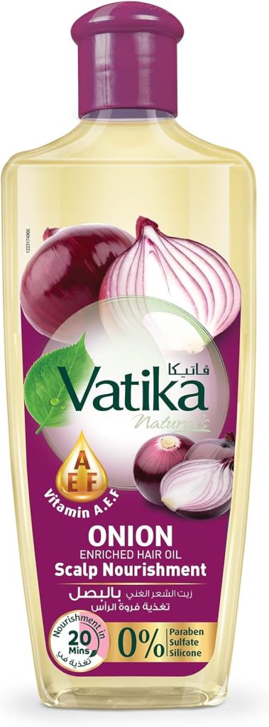 Vatika Naturals Onion Enriched Hair Oil 200ml | Nourishes Hair | Anti-Hair Fall, Thinning & Split Ends