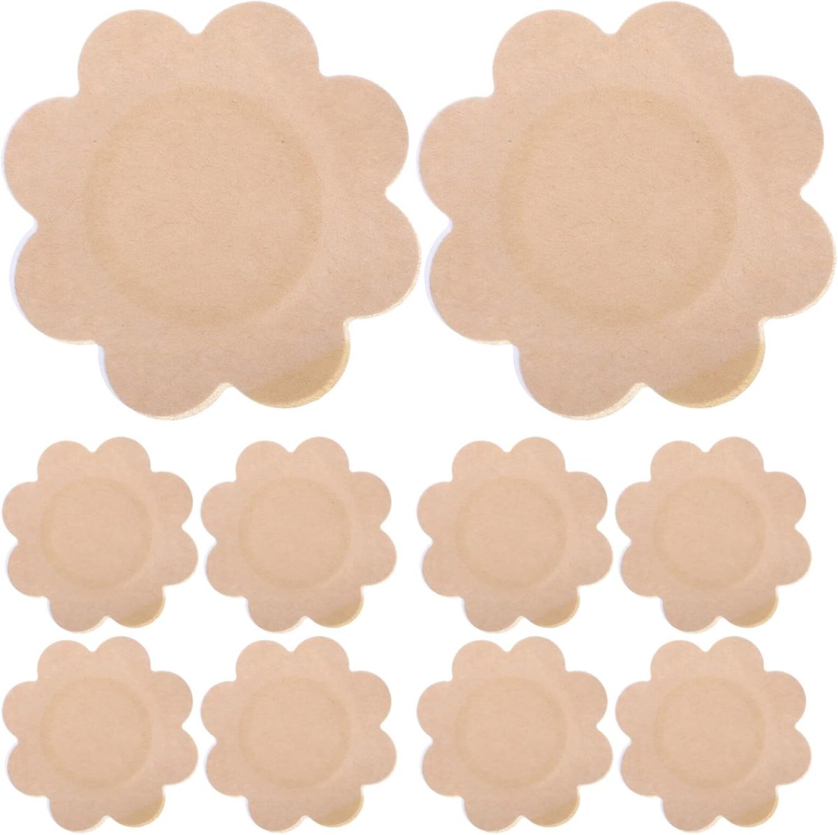 minkissy DIY Blank Self Adhesive Belly Patches 100Pcs Skin Color Blank Navel Sticker Flower Shaped Baby Belly Button Patches